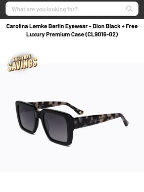 Carolina Lemke Berlin Eyewear - Dion Black (Smoke) + Free Luxury Premium Case